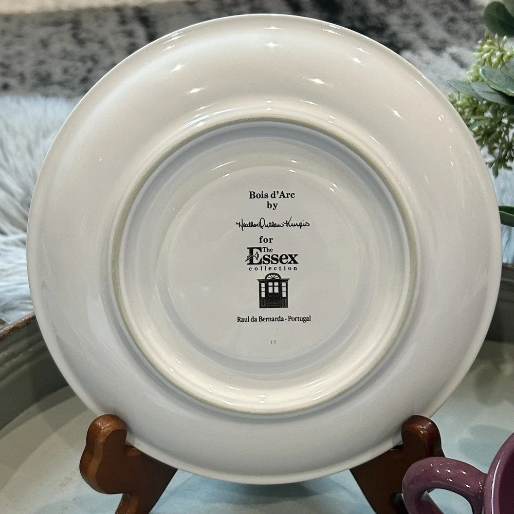 Bois D'Arc Tutti Fruitti by Essex Collection Cup & Saucer Set- Beet Design